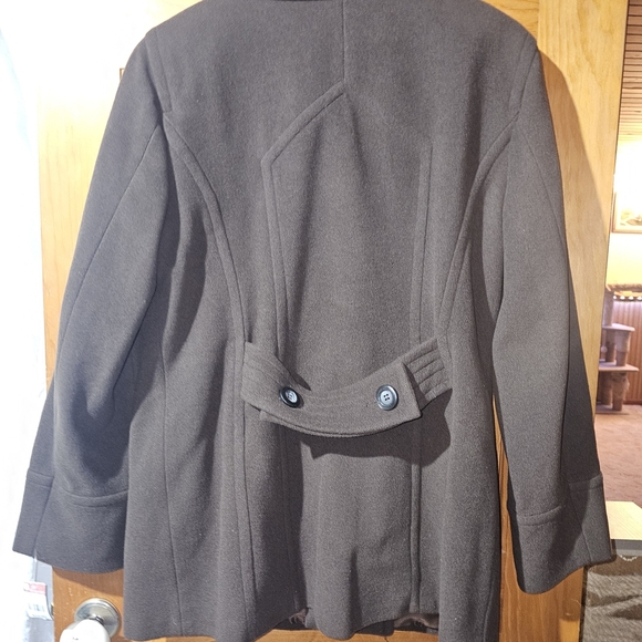 Croft & Barrow Dark Brown Pea Coat - Picture 6 of 9